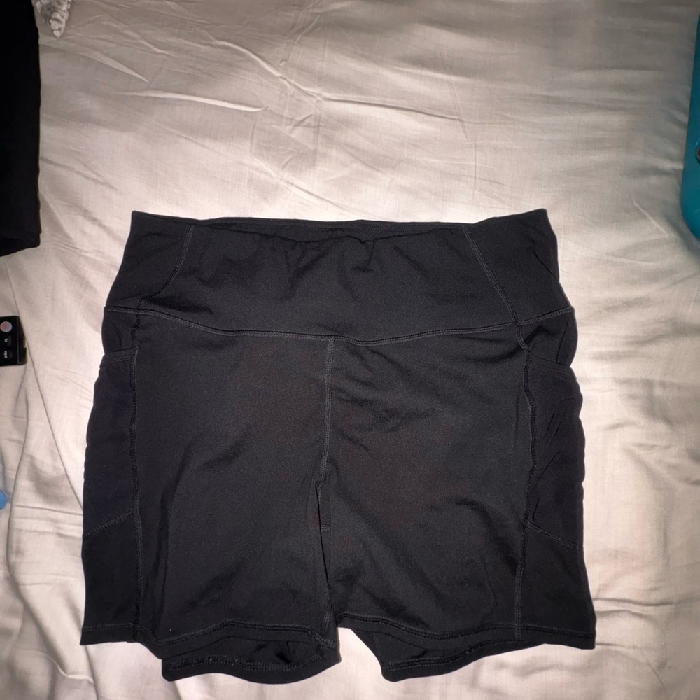 Black Women’s High-Waist Athletic Shorts